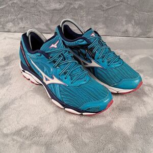 Mizuno Wave Inspire 14 Women's Size 8 Running Shoes Blue Teal Mesh Sneakers